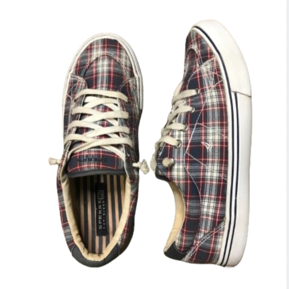 Sperry Castaway Plaid Top-Sider Sneakers Boy’s Size 5; Women’s 6 1/2